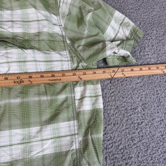 The North Face Shirt Mens XL Green Plaid Button  Vaporwick Vented Outdoor - Picture 10 of 12
